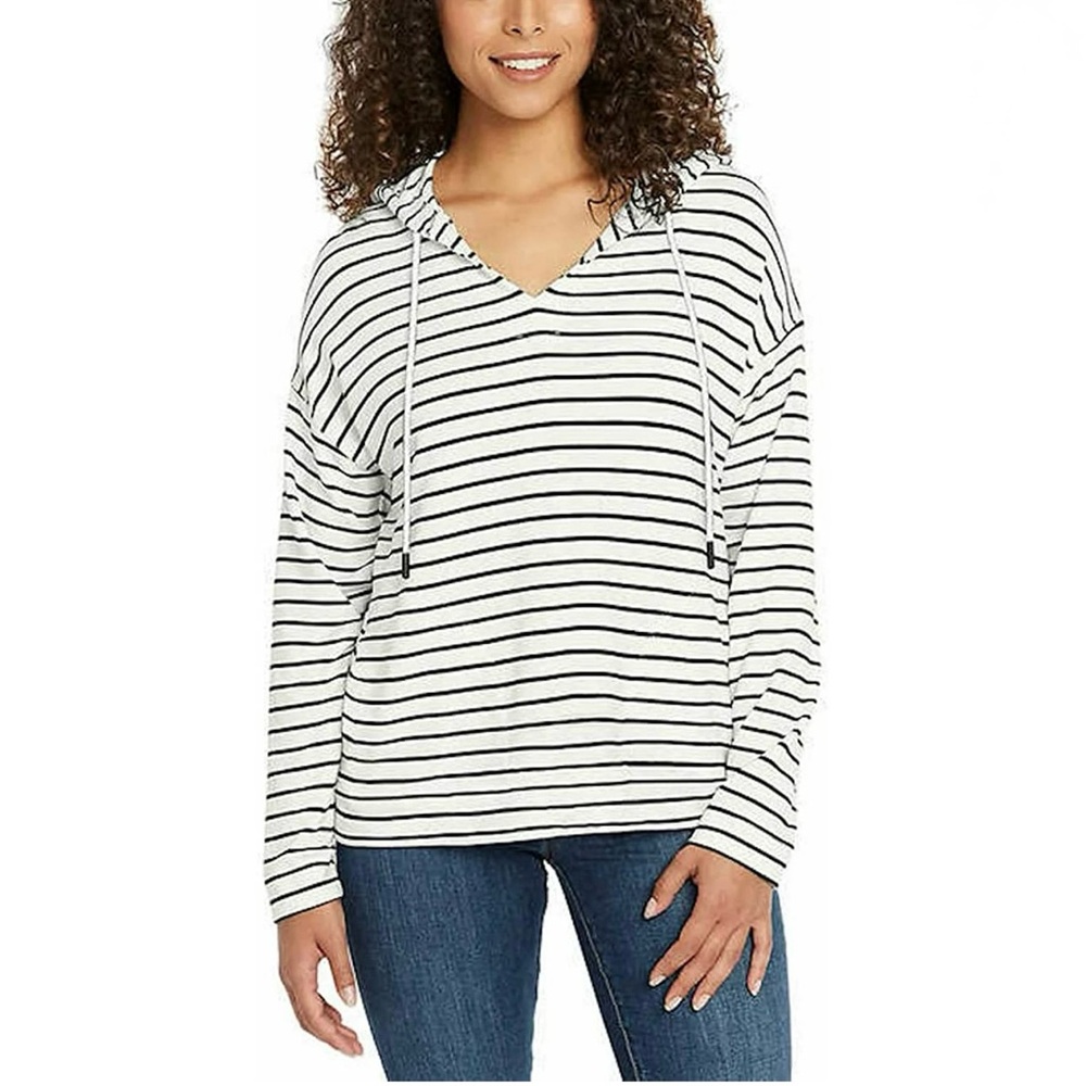 Buffalo David Bitton Black and White Oversized Hoodie